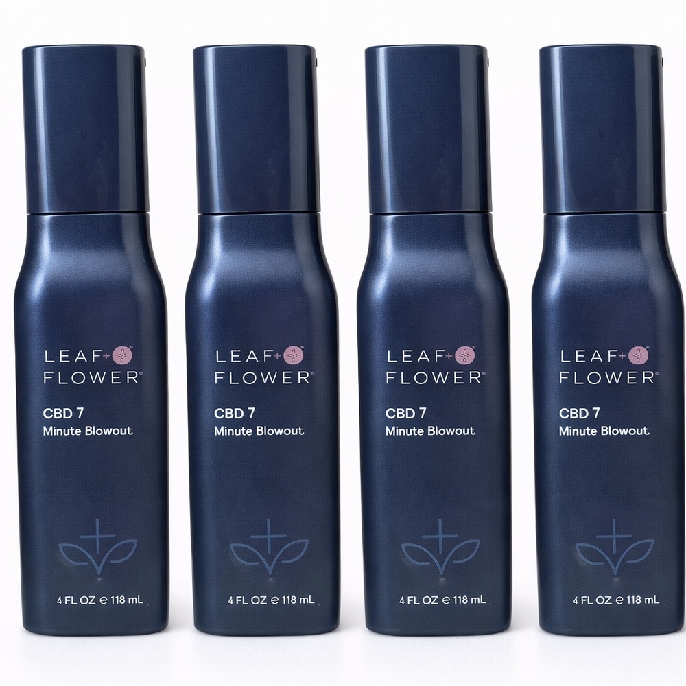Leaf & Flower CBD 7 Minute Blowout Styling Treatment 6 fl oz / 175ml x4 Set